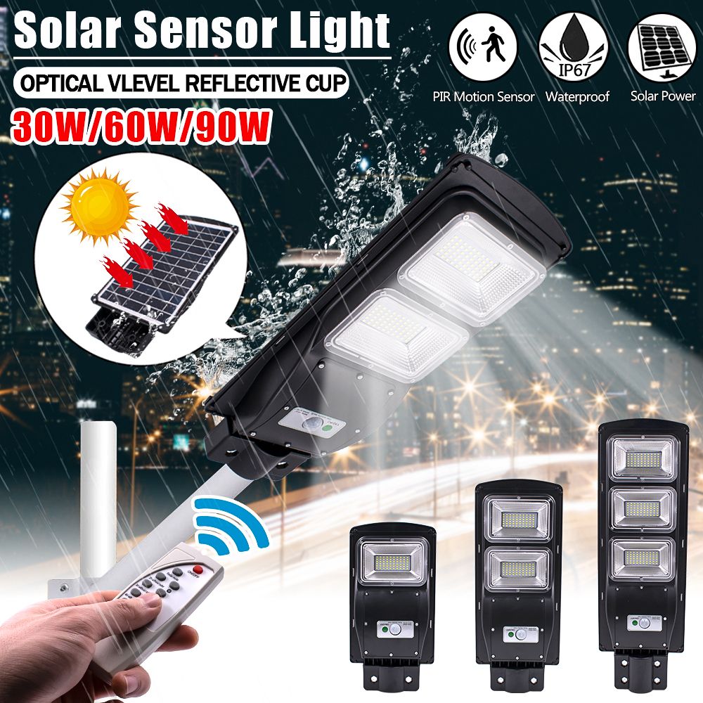 30W-60LED-Solar-Powered-Street-Light-8500K-LED-Wall-Lamp-Waterproof-IP67-LightRemote-Control-Commerc-1641507