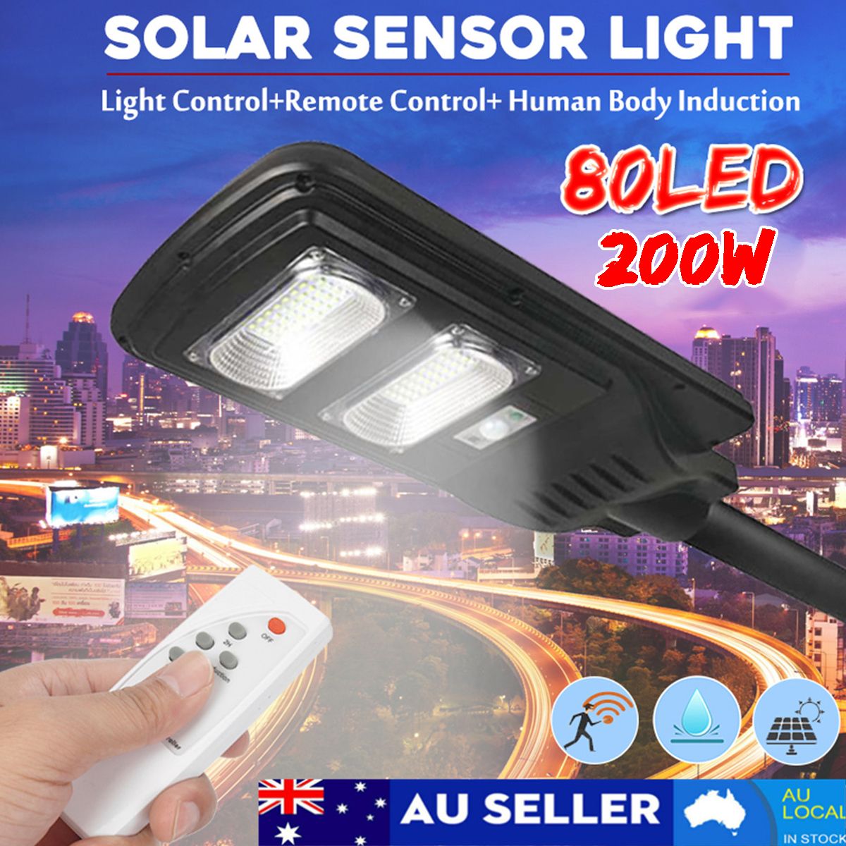 60W-80LED-Solar-Power-PIR-Motion-Induction-Wall-Street-Light--Remote-Control-1677125