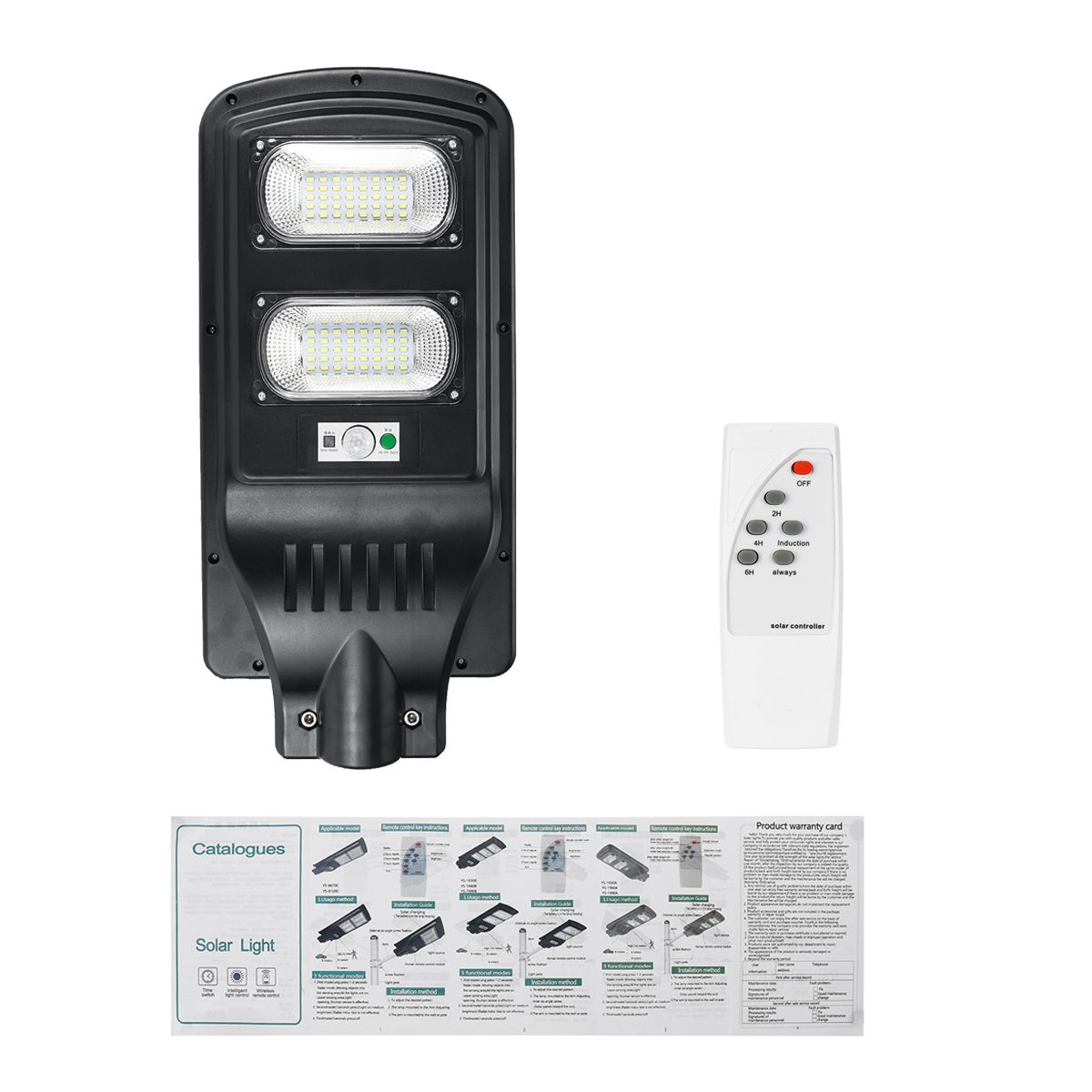 60W-80LED-Solar-Power-PIR-Motion-Induction-Wall-Street-Light--Remote-Control-1677125