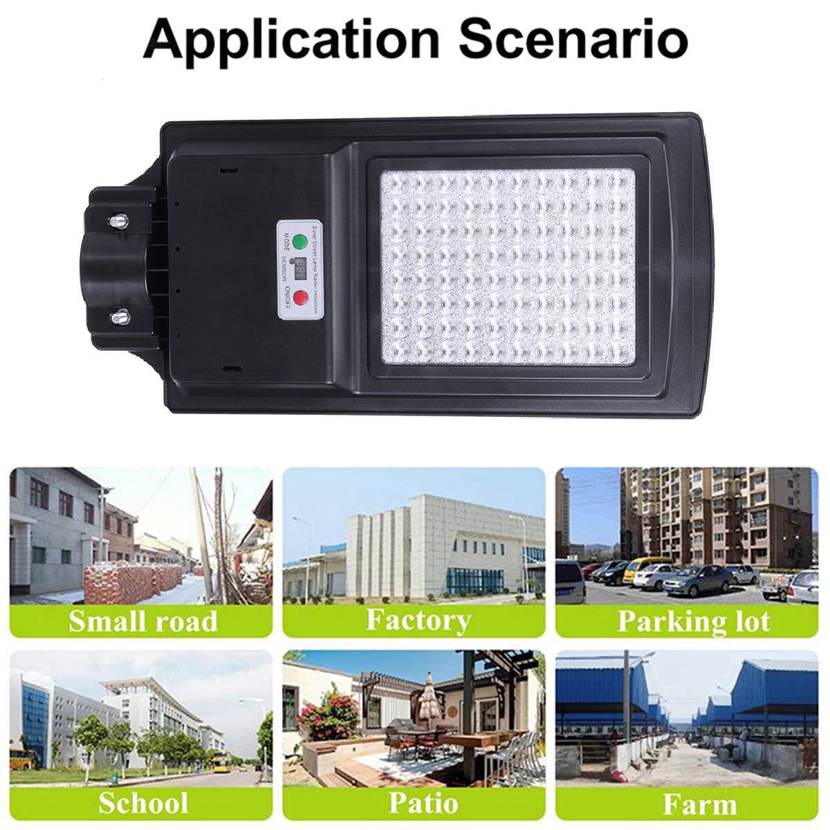 80LED-Solar-Street-Light-Radar-Sensor--Digital-Display--Remote-Control-Security-Wall-Lamp-Waterproof-1730913