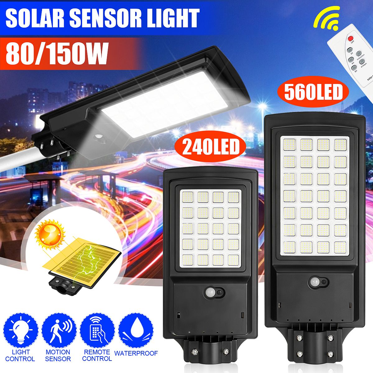 80W150W-Solar-Powered-LED-Street-Light-PIR-Motion-Sensor-Wall-Lamp-Garden-1719895
