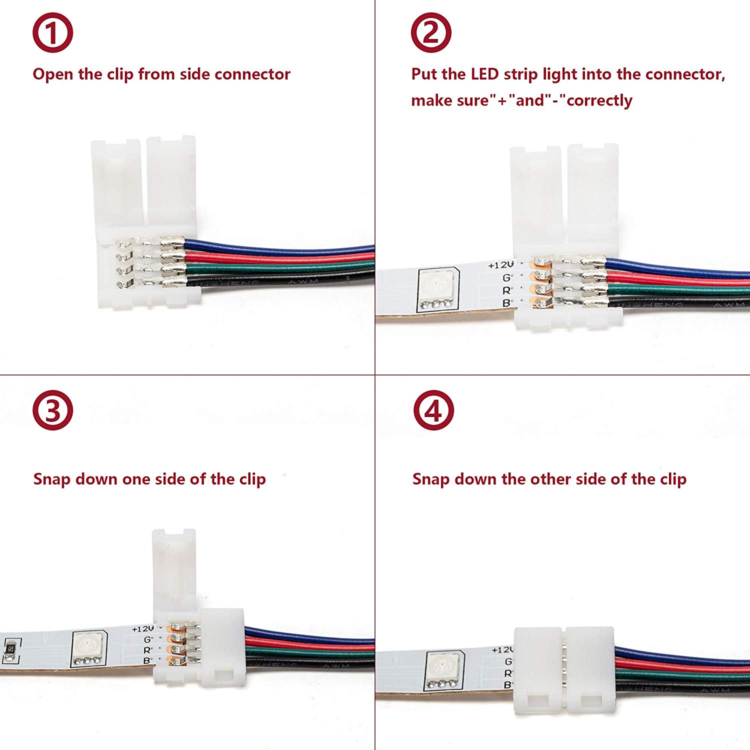 1-Set-5050-4Pin-10MM-RGB-LED-Strip-Light-Connector-Includes-More-Parts-Fixed-Clips-Screws-for-DIY-1613639