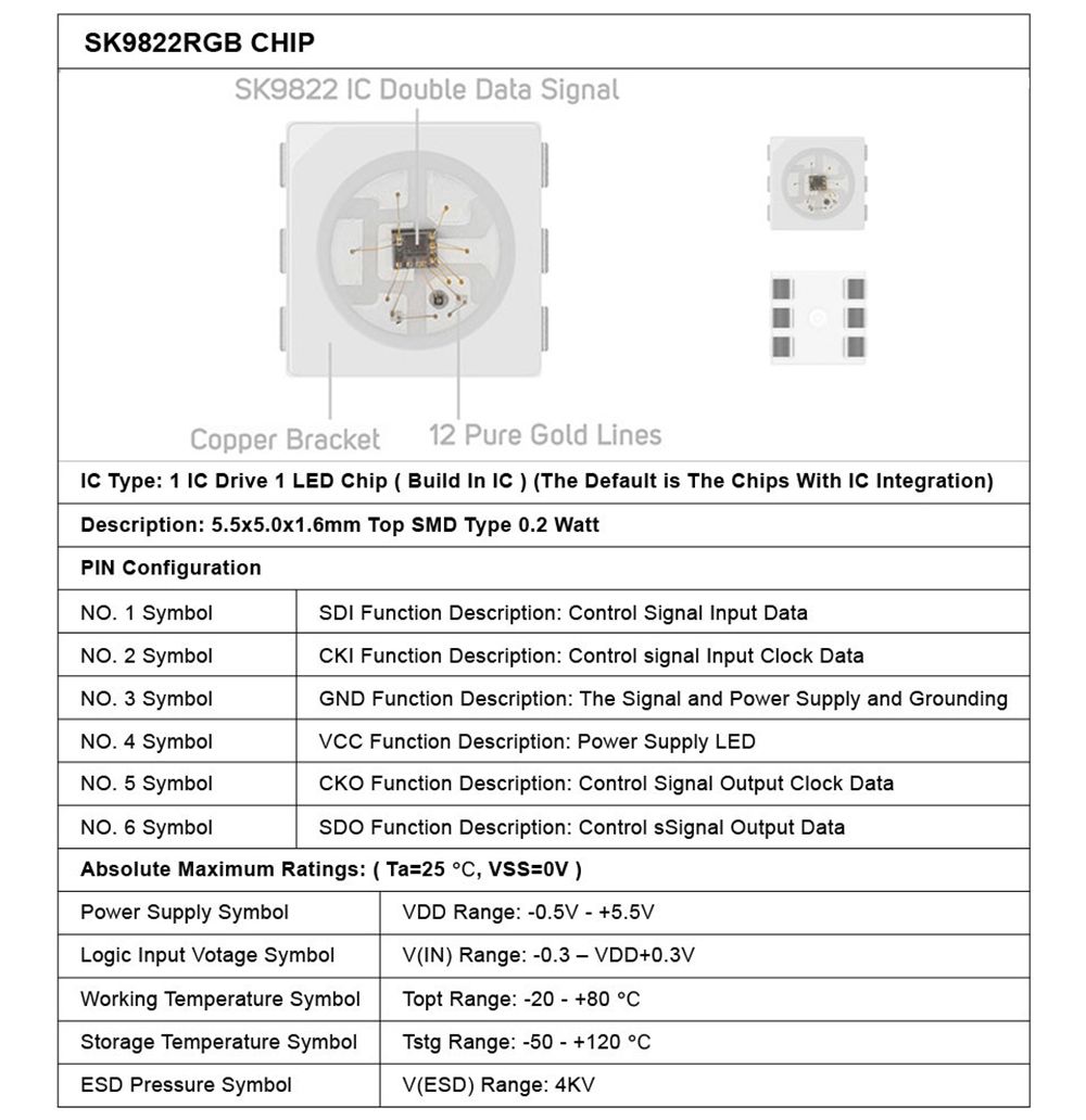 10PCS-SK9822-RGB-5050-SMD-Individually-Addressable-LED-Chip-Pixels-Light-Beads-for-Strip-Screen-DC5V-1586305