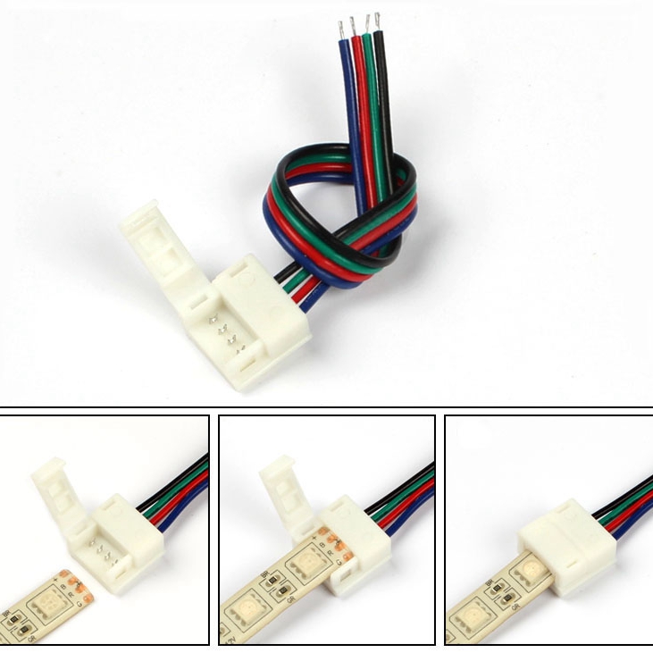 10mm-Width-PCB-4-Pin-Wire-Connector-for-Waterproof-RGB-LED-Strip-1087429