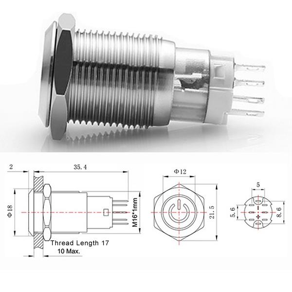 16MM-6V12V24V110V220V-Waterproof-Self-Reset-Stainless-Steel-Metal-Button-Switch-With-White-LED-Light-1087400