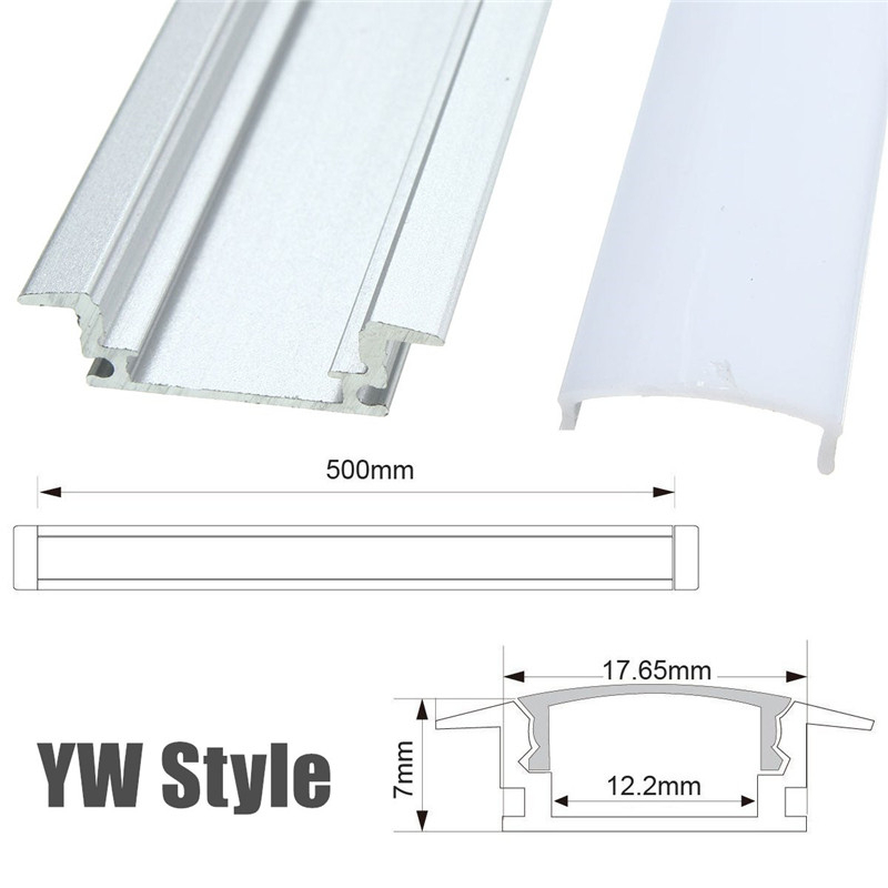 1X-5X-10X-LUSTREON-50CM-Aluminum-Channel-Holder-For-LED-Strip-Light-Bar-Under-Cabinet-Lamp-1199458