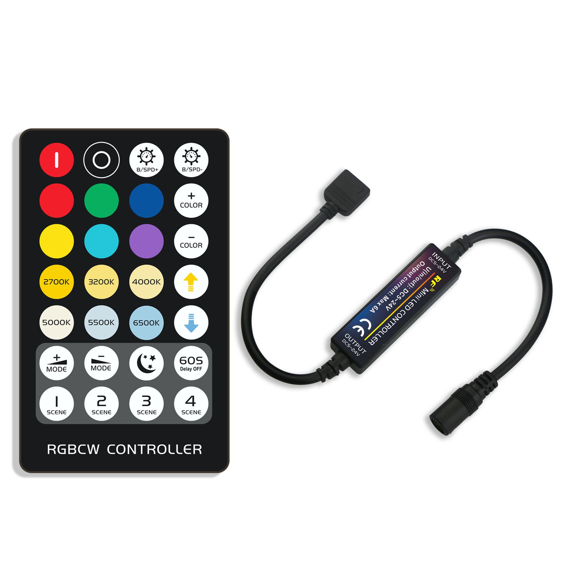 28Keys-RF-Mini-Remote-Control-RGBCCT-Constant-Current-LED-Strip-Controller-for-Indoor-Lights-DC5-24V-1536880