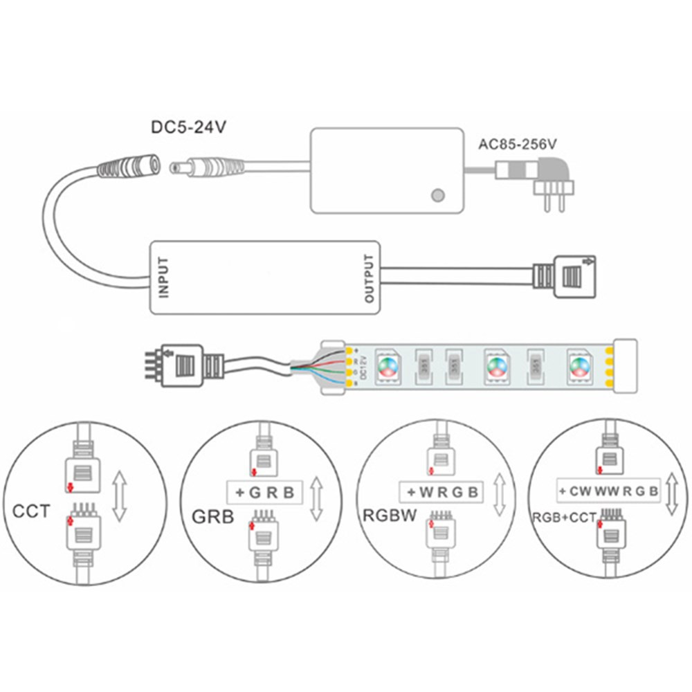 28Keys-RF-Mini-Remote-Control-RGBCCT-Constant-Current-LED-Strip-Controller-for-Indoor-Lights-DC5-24V-1536880