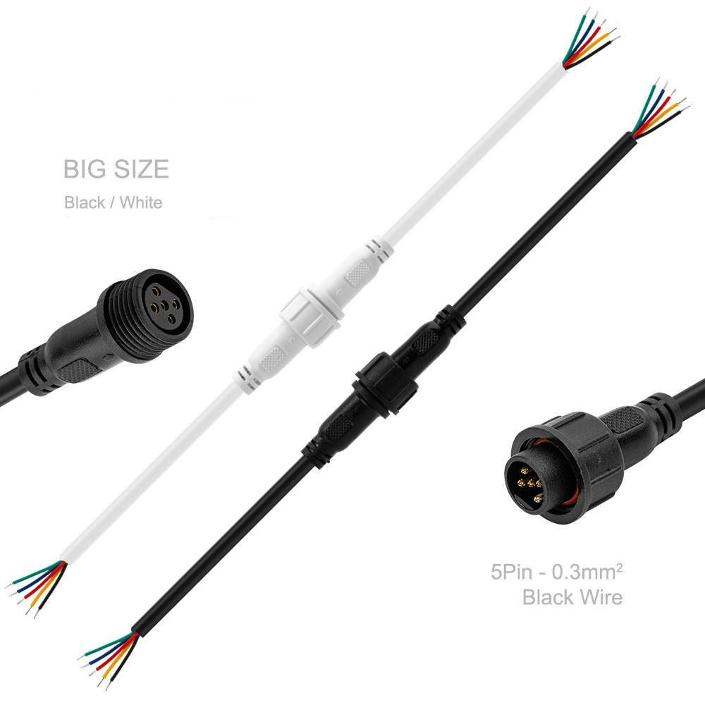 5-Pin-3A-22AWG-Big-Size-Female-And-Male-Waterproof-IP67-PVC-Cable-Wire-Connector-1456560