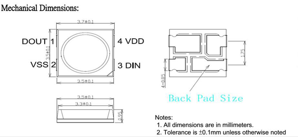 50-PCS-Mini-SK6812-SMD-3535-Digital-RGB-LED-Light-Bead-Full-Color-Pixels-Individually-Addressable-5V-1078161