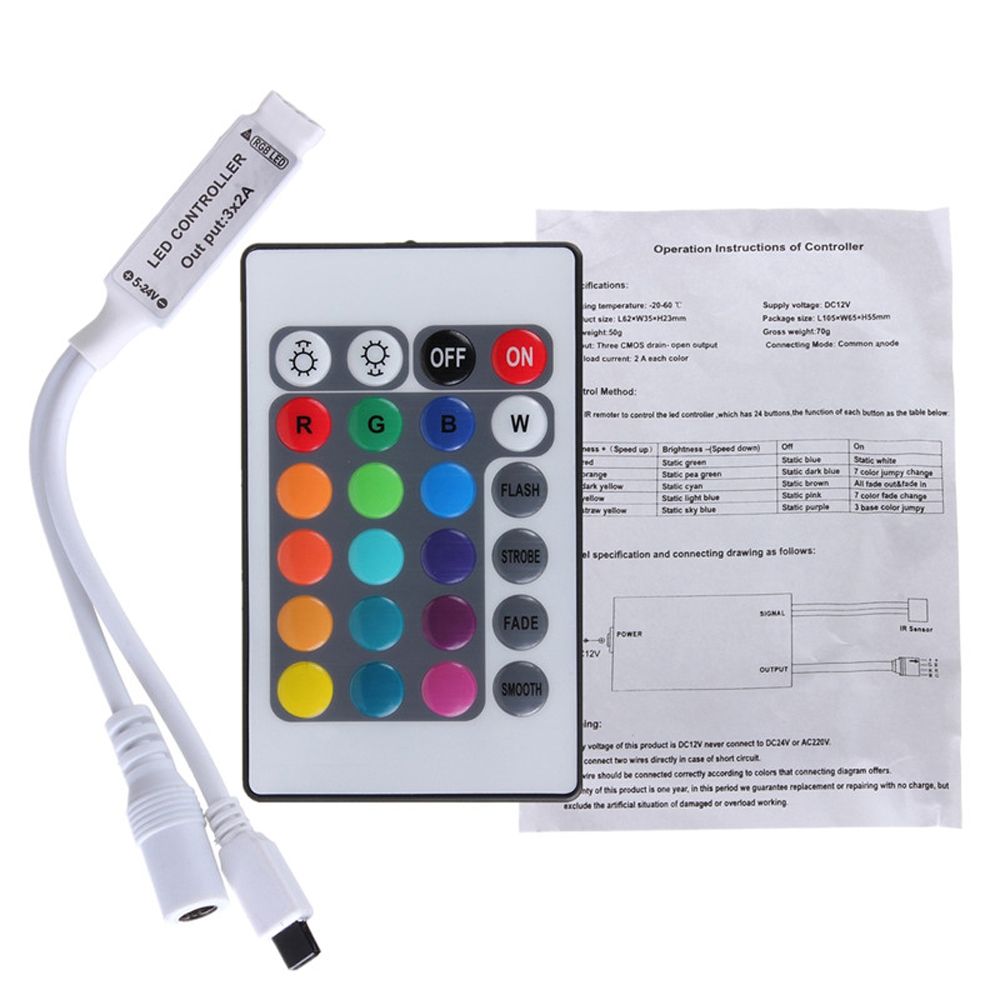 5pcs-DC12V-3528-5050-RGB-LED-Strip-Light-Controller-with-24-Key-Mini-IR-Remote-Control-1372935