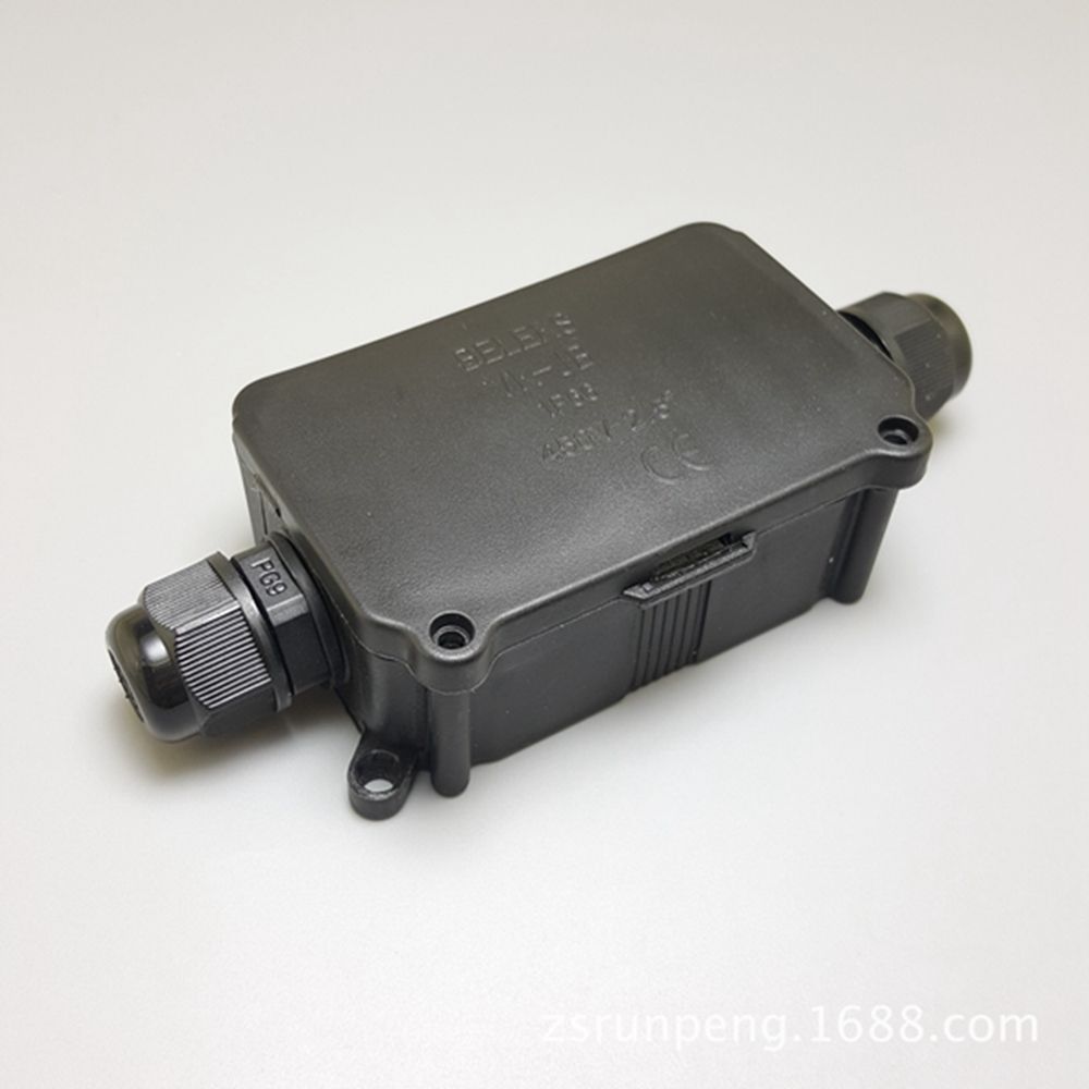 Black-Plastic-IP66-Waterproof-2Way-Electrical-Junction-Box-1756793