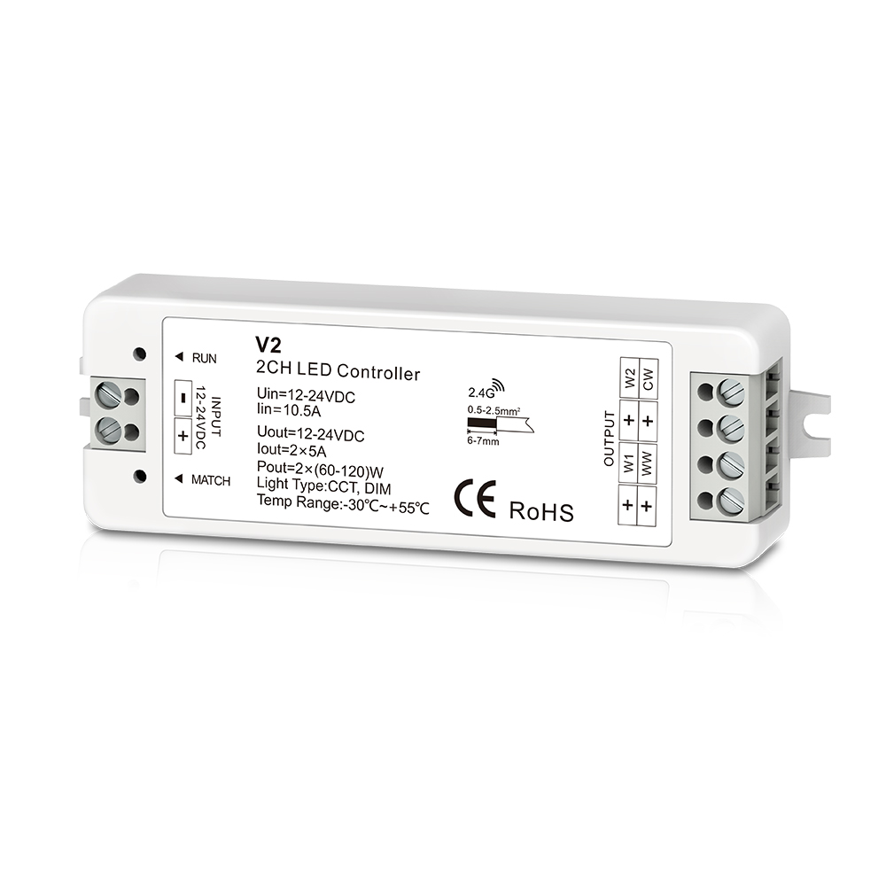 DC12-24V-2CH-10A-WWCW-Dual-Color-PWM-Constant-LED-RF-Controller-for-Strip-Light-1245031