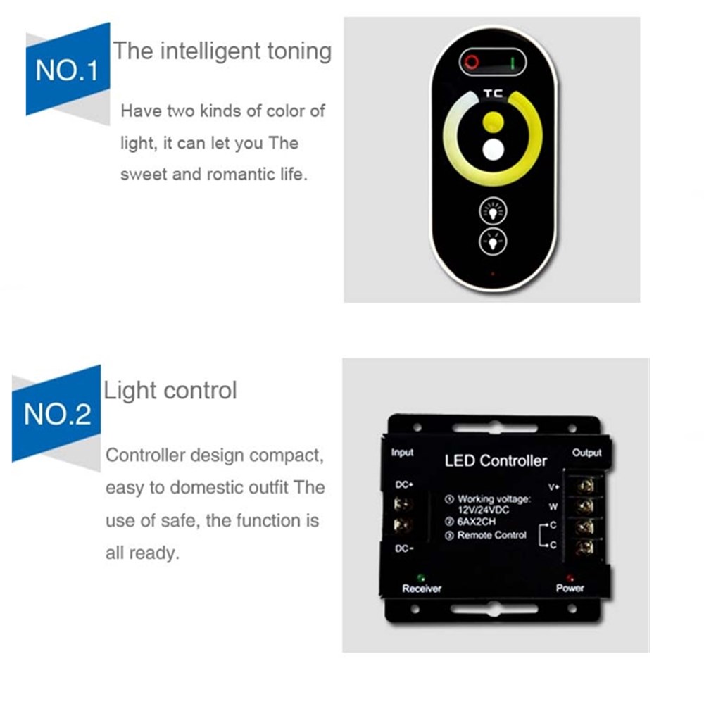 DC12-24V-6A-2CH-LED-RF-Touch-Dimmer-Remote-Controller-for-Single-Color-Strip-Light-1155849
