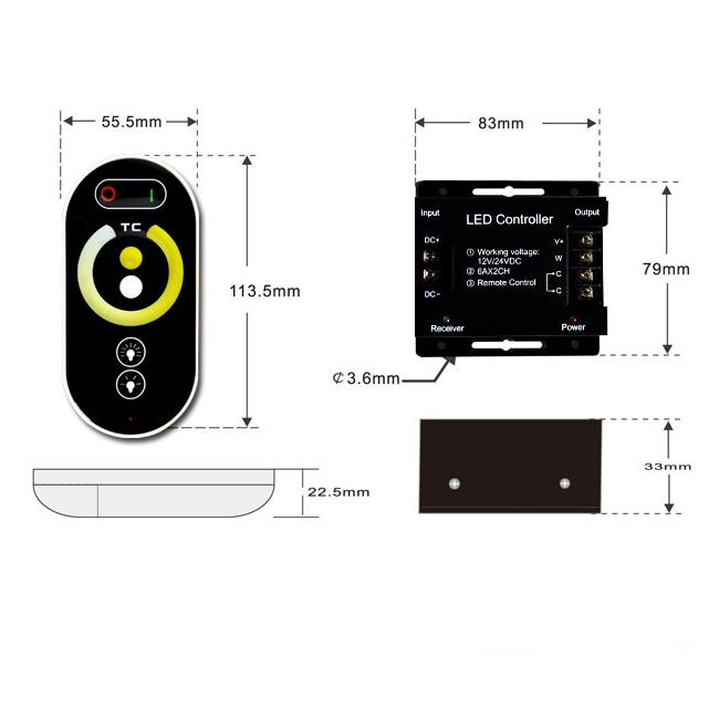 DC12-24V-6A-2CH-LED-RF-Touch-Dimmer-Remote-Controller-for-Single-Color-Strip-Light-1155849