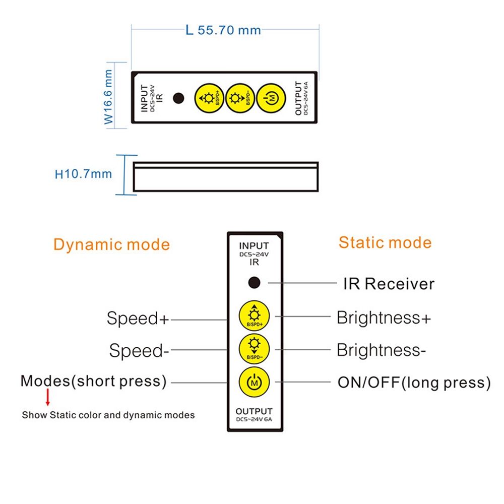 DC5-24V-6A-3Keys-IR-LED-Dimmer-Controller--28Keys-Remote-Control-for-RGBW-Strip-Lights-1536891