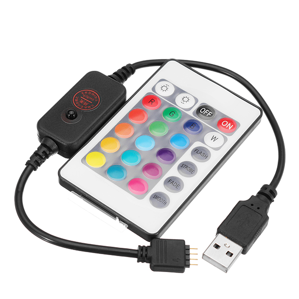 DC5V-USB-4Pins-LED-Controller-with-24-Keys-Remote-Control-for-RGB-Strip-Light-1217459