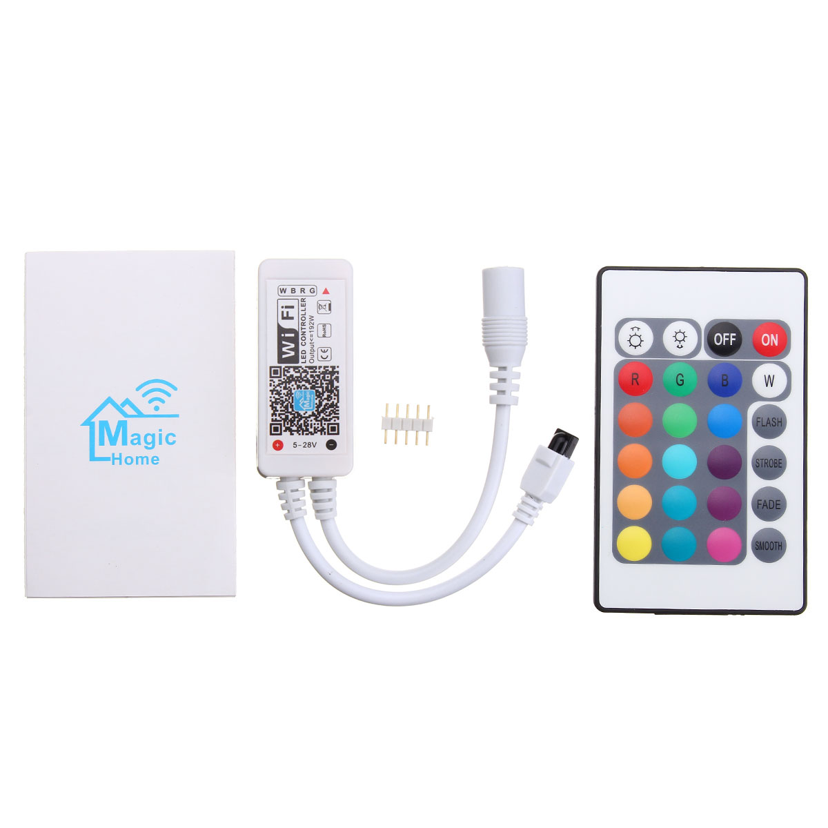 DC9-12V-Mini-WiFi-RGBW-LED-Strip-Controller--24-Keys-IR-Remote-Control-Work-With-Alexa-Google-Home-1633497