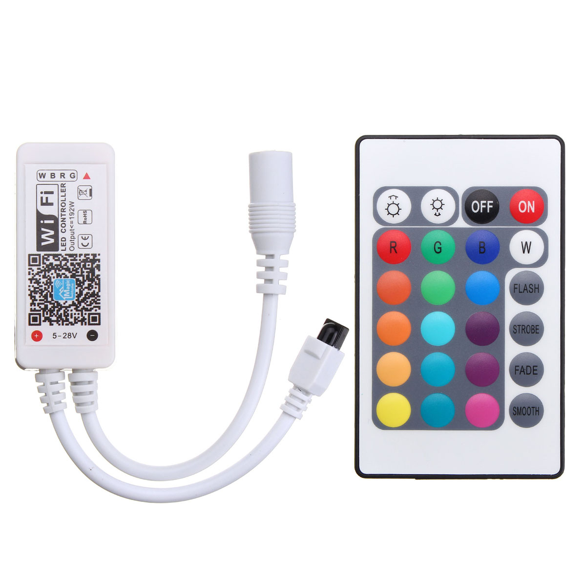 DC9-12V-Mini-WiFi-RGBW-LED-Strip-Controller--24-Keys-IR-Remote-Control-Work-With-Alexa-Google-Home-1633497