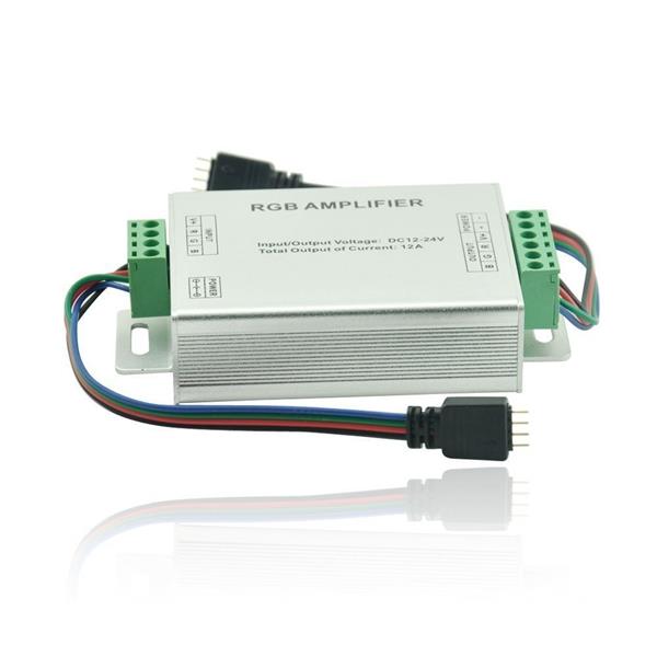 Data-Repeater-RGB-Signal-Amplifier-For-SMD-3528-5050-LED-Strip-Light-DC-12-24V-12A-1055433