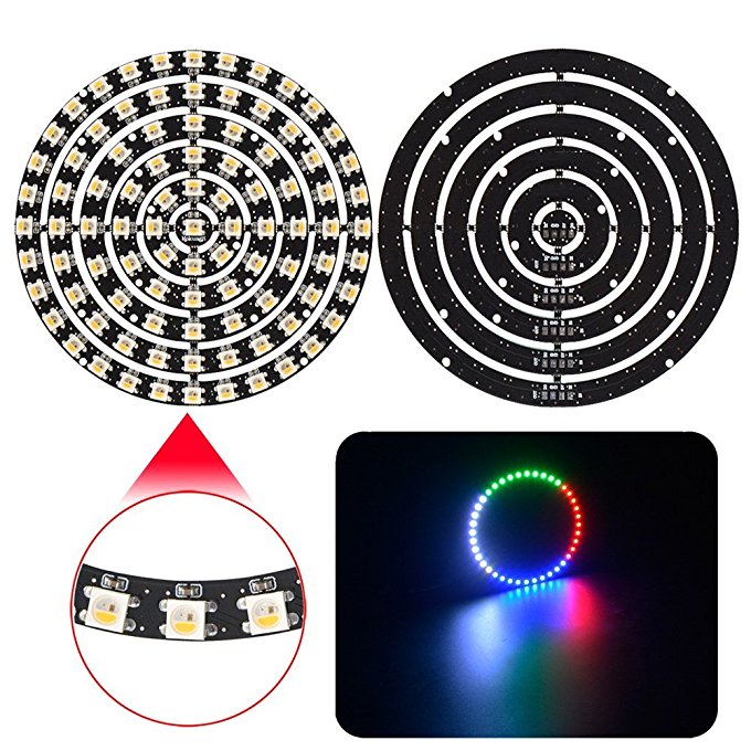 LUSTREON-WS2812B-5050-SMD-RGB-RGBW-RGBWW-93LEDs-Ring-Light-Chip-Board-DC5V-1239427