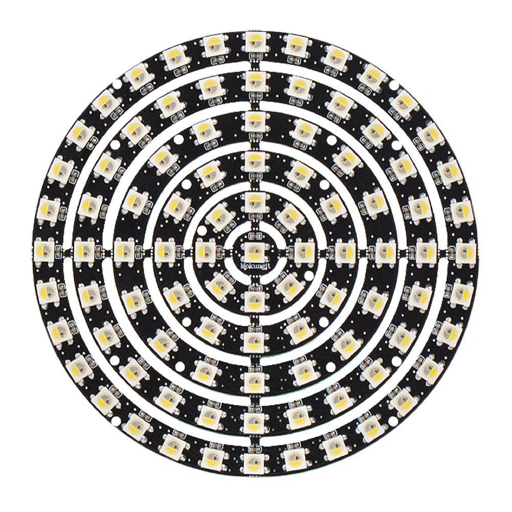 LUSTREON-WS2812B-5050-SMD-RGB-RGBW-RGBWW-93LEDs-Ring-Light-Chip-Board-DC5V-1239427