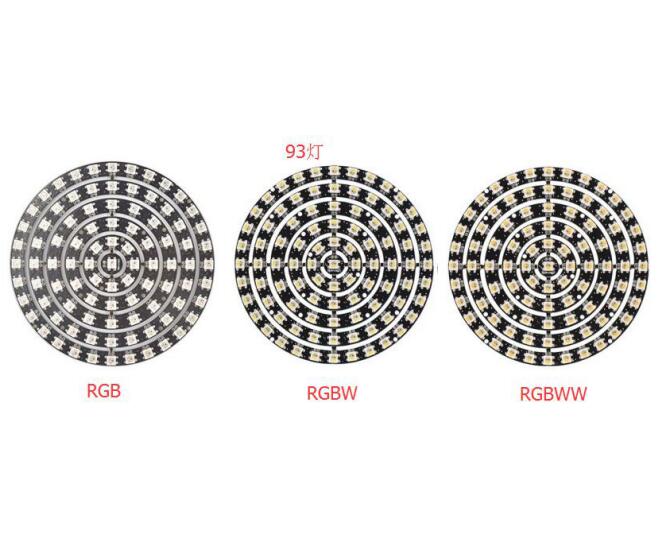 LUSTREON-WS2812B-5050-SMD-RGB-RGBW-RGBWW-93LEDs-Ring-Light-Chip-Board-DC5V-1239427