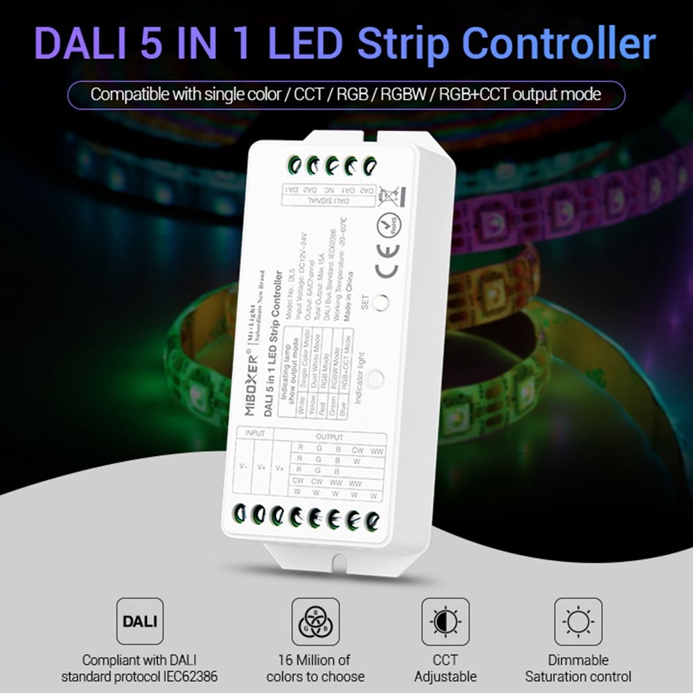 MiBOXER-DL5-5-IN-1-LED-Strip-Controller-Common-Anode-Compatible-with-remote-controlDALI-Bus-Power-Su-1704279