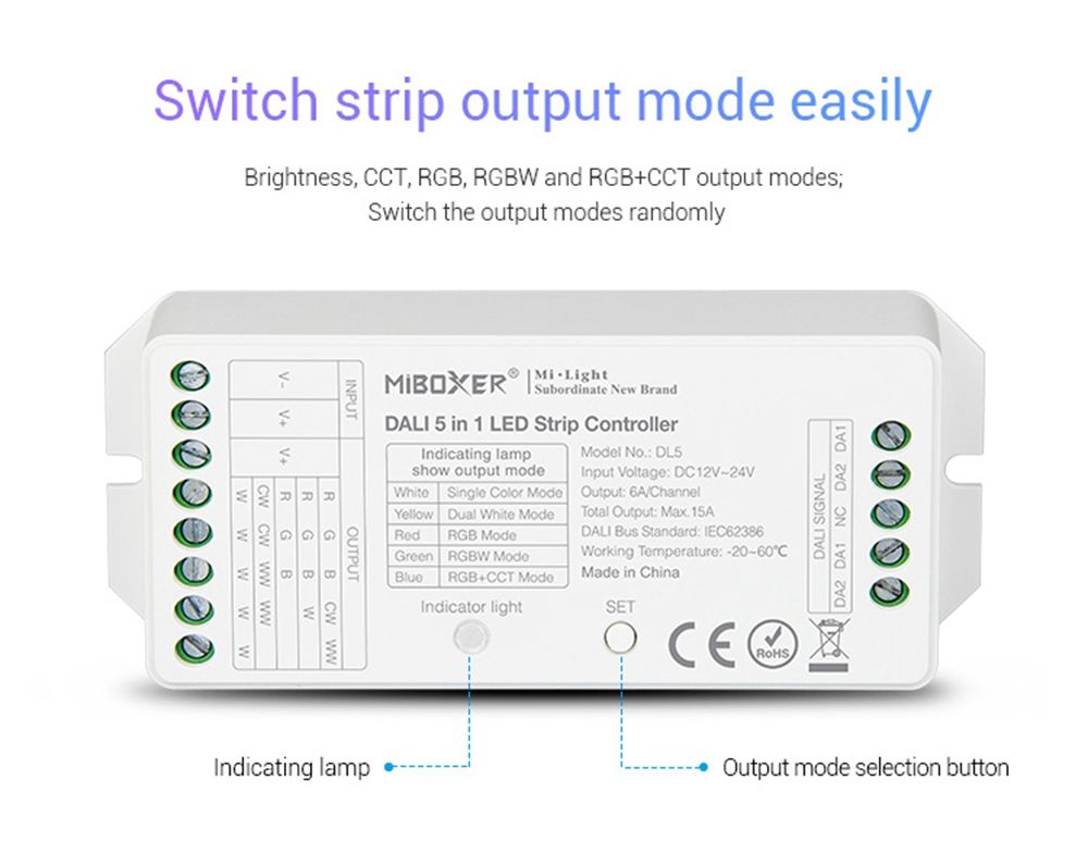 MiBOXER-DL5-5-IN-1-LED-Strip-Controller-Common-Anode-Compatible-with-remote-controlDALI-Bus-Power-Su-1704279