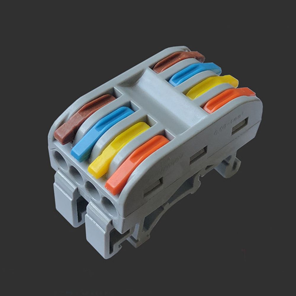 Quick-Wire-Connectors-with-Rail-4Pin-PCT-224-Terminal-Block-Conductor-SPL-4-Push-In-LED-Light-Compac-1757793