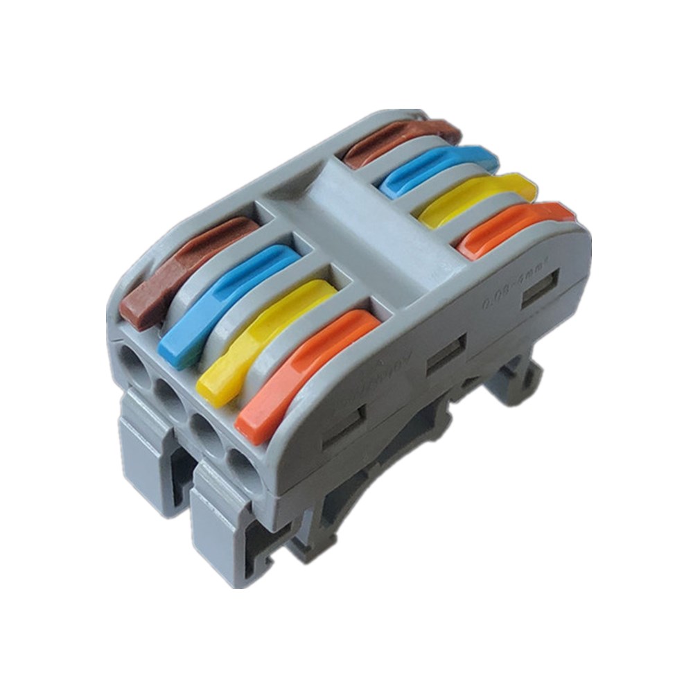 Quick-Wire-Connectors-with-Rail-4Pin-PCT-224-Terminal-Block-Conductor-SPL-4-Push-In-LED-Light-Compac-1757793