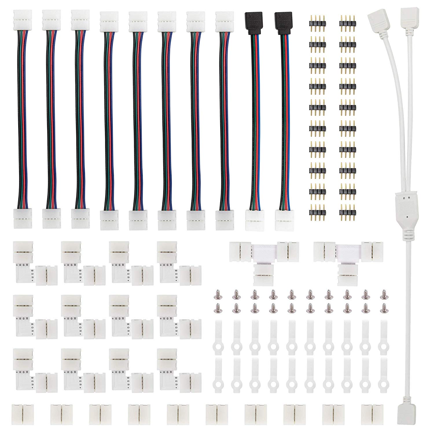 RGB-LED-Strip-Connector-Kit-for-10mm-4Pin-5050-Includes-8-Types-of-Solderless-Accessories-Provides-M-1613391