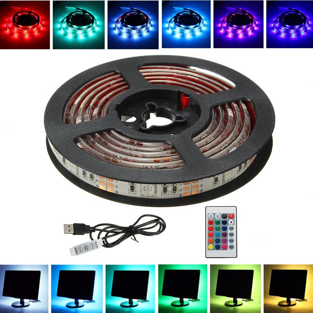 100cm-150cm-200cm-Waterproof-DC5V-USB-5050-RGB-LED-Strip-Tape-TV-Background-Lighting-1117710