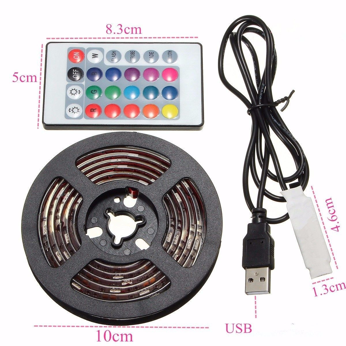 100cm-150cm-200cm-Waterproof-DC5V-USB-5050-RGB-LED-Strip-Tape-TV-Background-Lighting-1117710