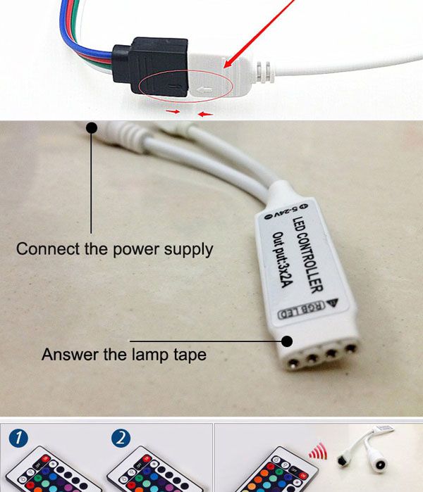 10M-SMD-3528-Waterproof-RGB-600-LED-Strip-Light--Controller--Cable-Connector--Adapter-DC12V-1088074