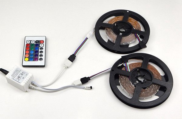 10M-SMD2835-Non-Waterproof-600-LED-RGB-Strip-Flexible-Tape-Light-Kit--24-Keys-Controller-DC12V-1107633