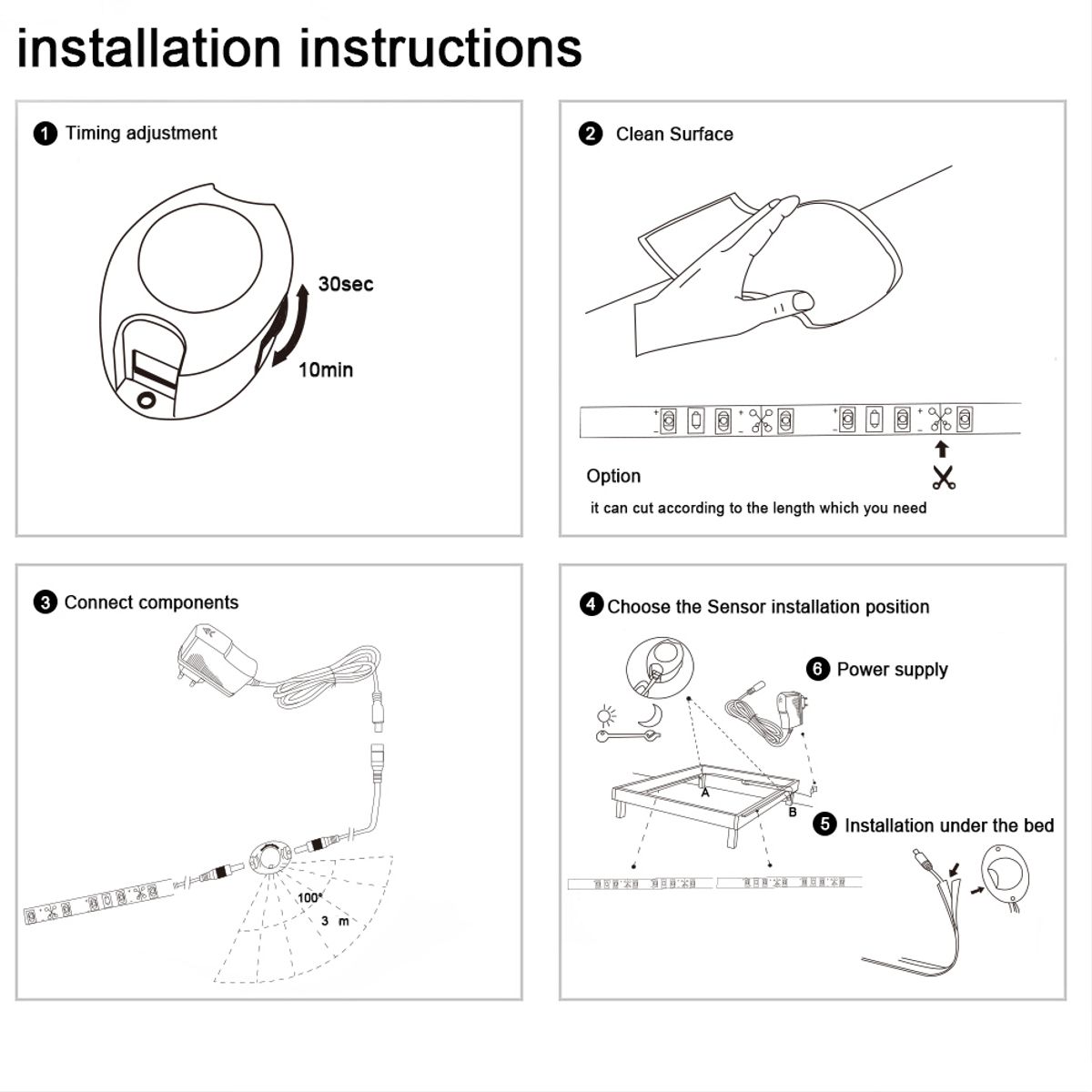 15M-3M-Motion-Activated-Sensor-Flexible-LED-Strip-Light-Bed-Night-Lamp-with-Switch-EU-Plug-DC12V-1298415