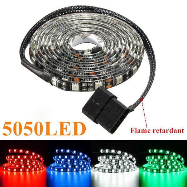 1M-Waterproof-5050-LED-Flexible-Strip-Background-Light-PC-Computer-Case-DC12V-1083801