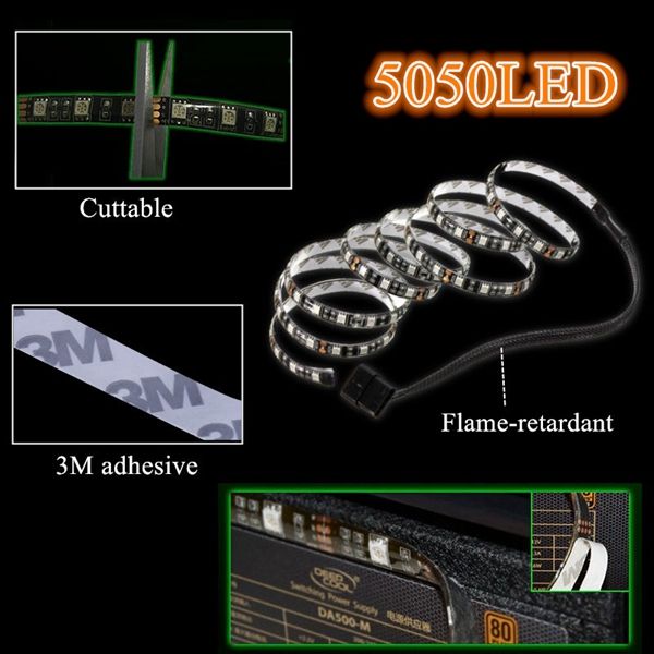 1M-Waterproof-5050-LED-Flexible-Strip-Background-Light-PC-Computer-Case-DC12V-1083801