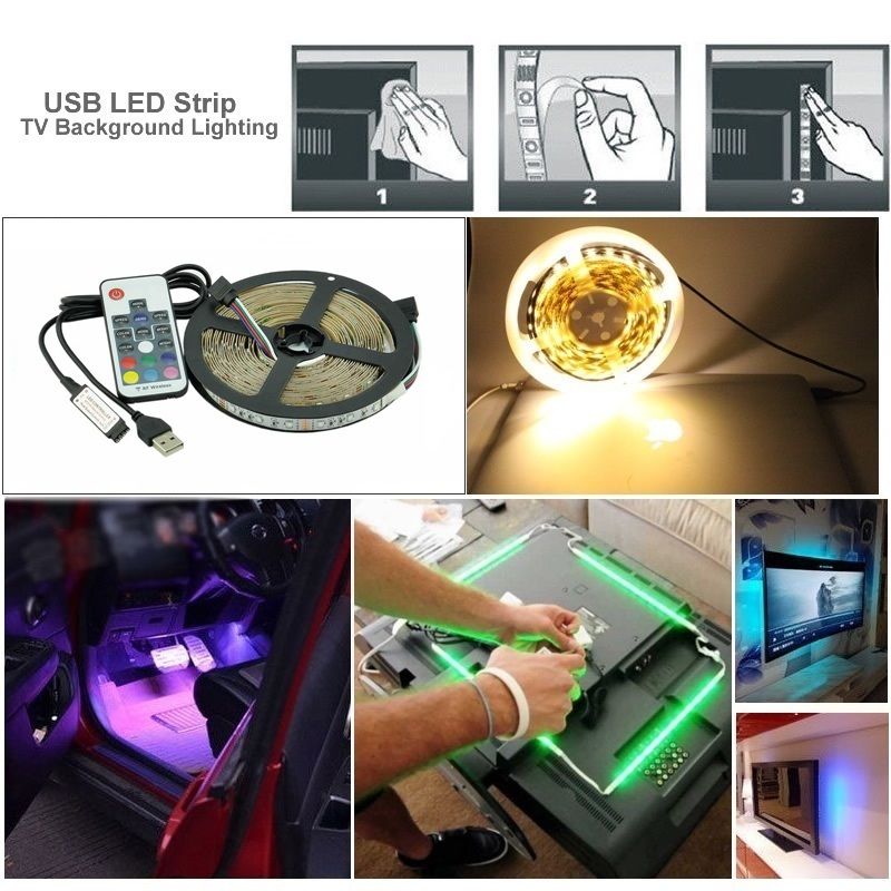 2M-3M-5M-USB-SMD-2835-RGB-TV-Background-Lighting-Kit-Strip-Light-With-17Keys-RF-Remote-DC5V-1154770