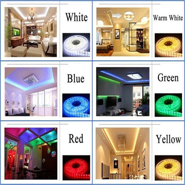 3M-DC12V-144W-180-SMD-3528-Non-waterproof-RedBlueGreenWhiteWarm-WhiteRGB-Flexible-LED-Strip-1037746