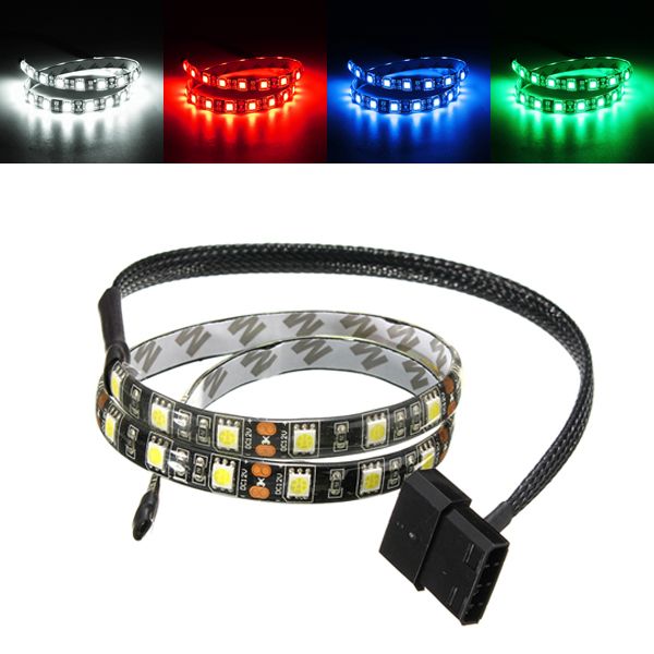 50CM-Waterproof-5050-LED-Flexible-Strip-Background-Light-PC-Computer-Case-DC12V-1083798