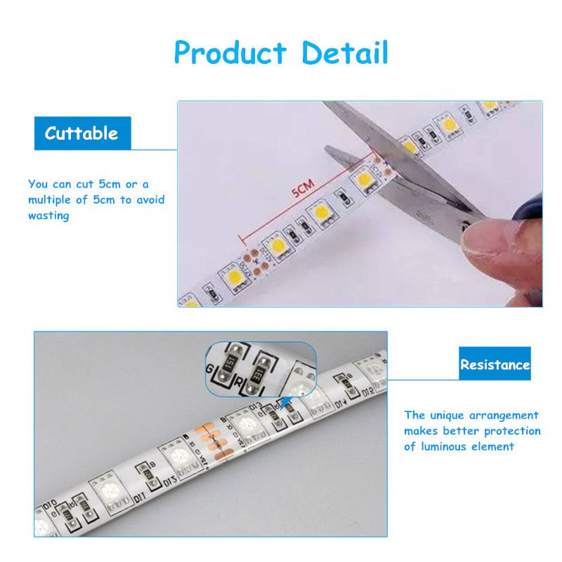 5M-60W-5050-SMD-Non-waterproof-300LEDs-Strip-Light-Pure-White-Warm-White-DC24V-1169531