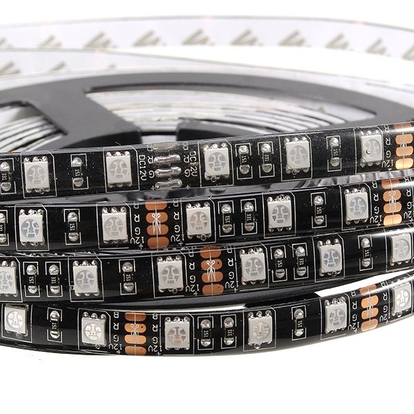 5M-72W-Black-PCB-SMD-5050-Waterproof-IP65-RGB-300-LED-Strip-Light-Lamp-For-Decor-Lighting-DC-12V-1085639