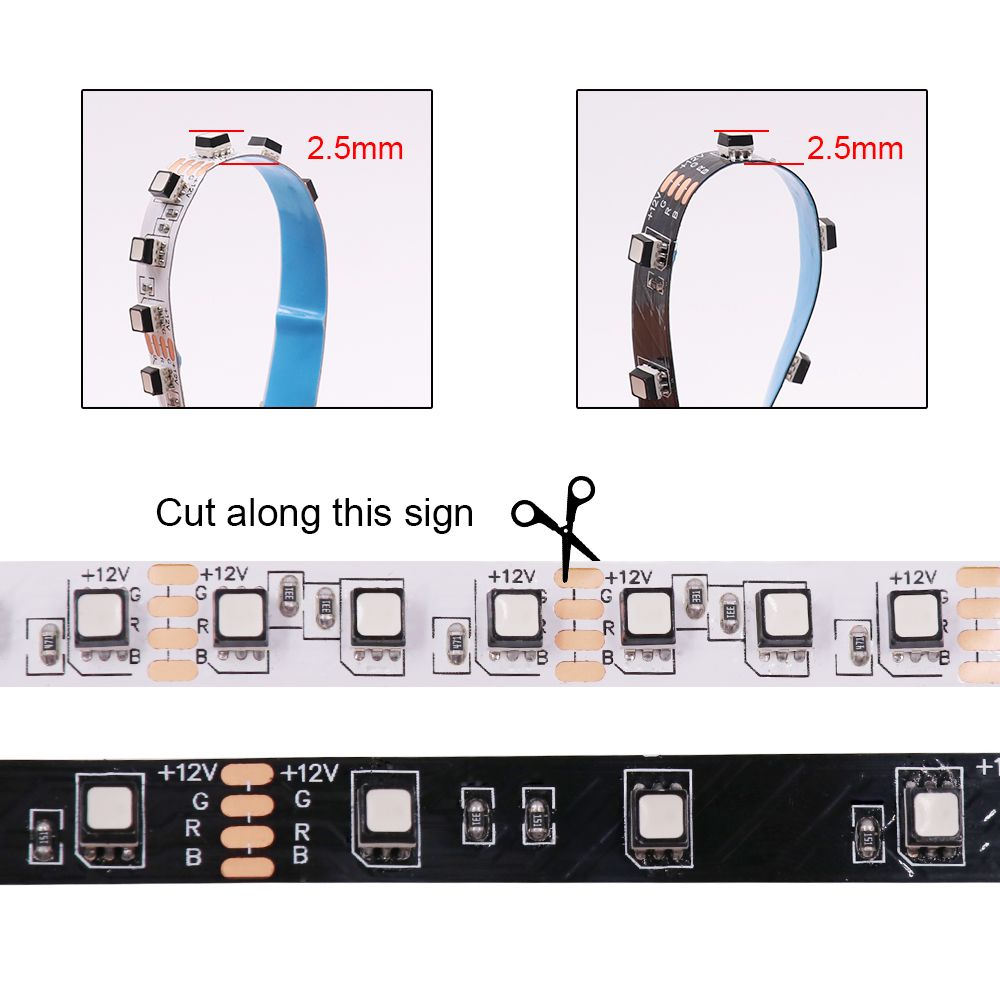 5M-DC12V-8MM-SMD3535-White-Black-PCB-Non-waterproof-RGB-300LED-Strip-Light-for-Indoor-Home-Decoratio-1531497