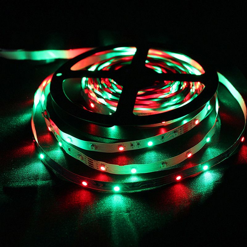 5M-SMD2835-Non-Waterproof-300-LED-RGB-Flexible-Strip-Light--Mini-24-Keys-IR-Remote-Controller-DC12V-1120044