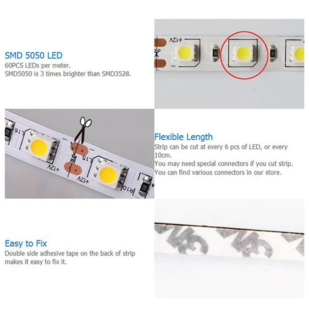 5M-SMD5050-300-LED-WhiteWarm-White-Non-Waterproof-Flexible-Tape-Strip-Light-Lamp-DC12V-1148222