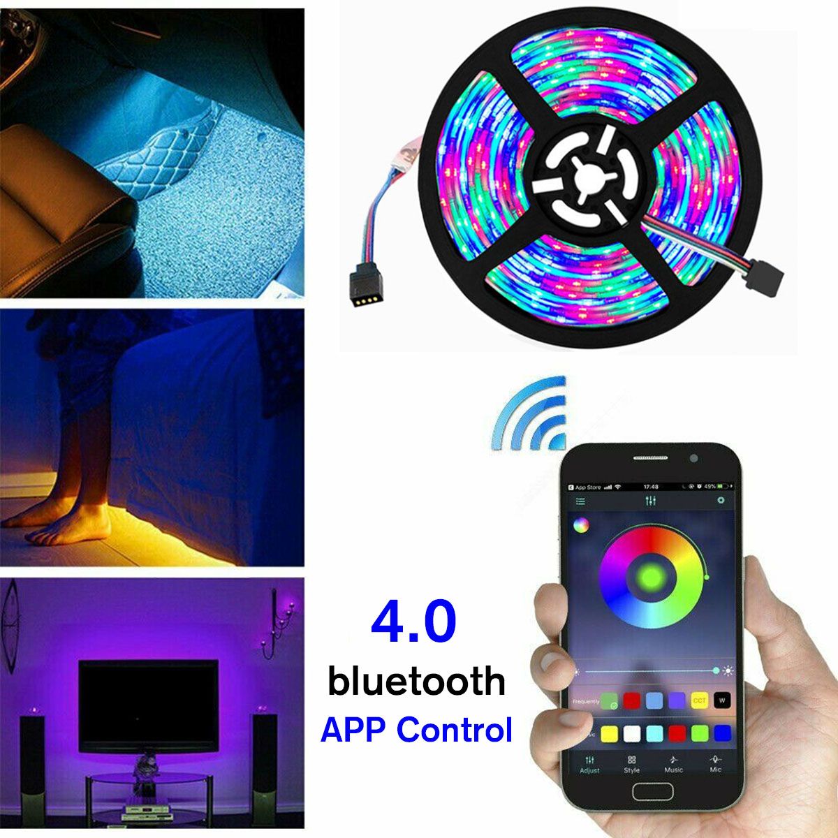 Bakeey-5V-USB-Power-LED-Strip-Lights-3528-RGB-TV-Backlight-Bluetooth-APP-Remote-Music-1654807