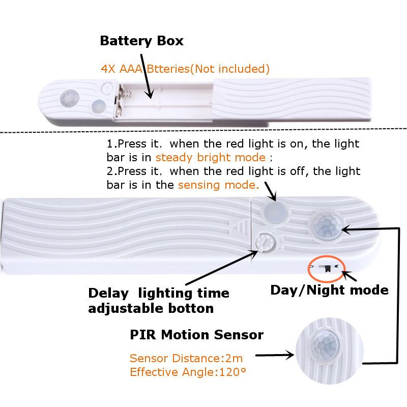 Battery-Powered-SMD2835-153045LEDs-PIR-Motion-Sensor-Strip-Cabinet-Closet-Light-1181849