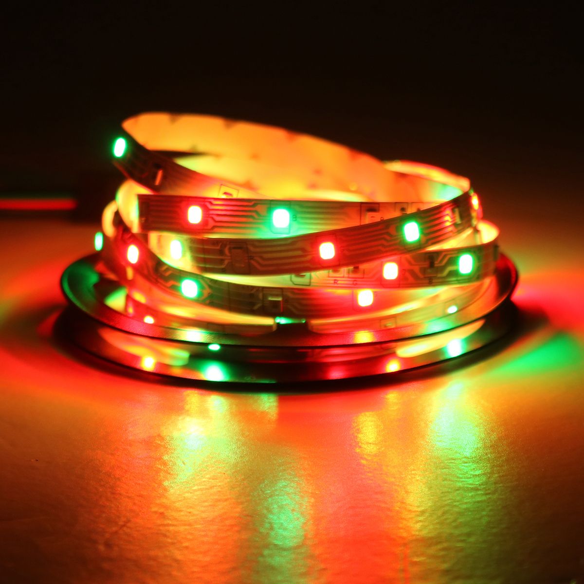 DC12V-5M-Non-waterproof-3528SMD-RGB-LED-Strip-Lights-US-EU-Power-Adapter--24-Keys-Remote-Control-1277879